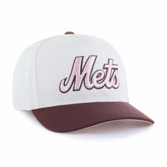 New York Mets Unisex Love Letter Adjustable Hitch Hat Stone/Burgundy