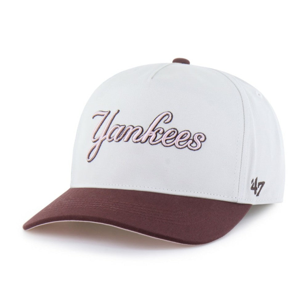 New York Yankees Unisex Love Letter Adjustable Hitch Hat Stone/Burgundy
