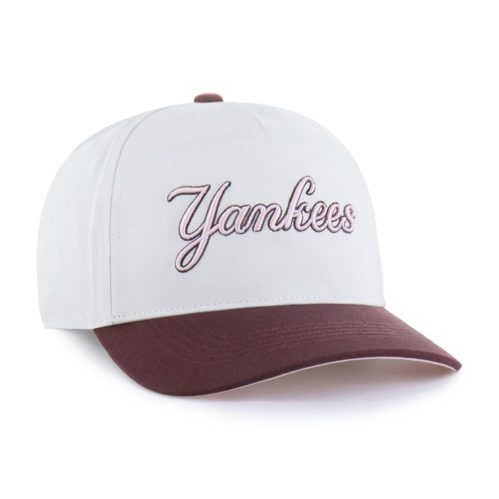 New York Yankees Unisex Love Letter Adjustable Hitch Hat Stone/Burgundy