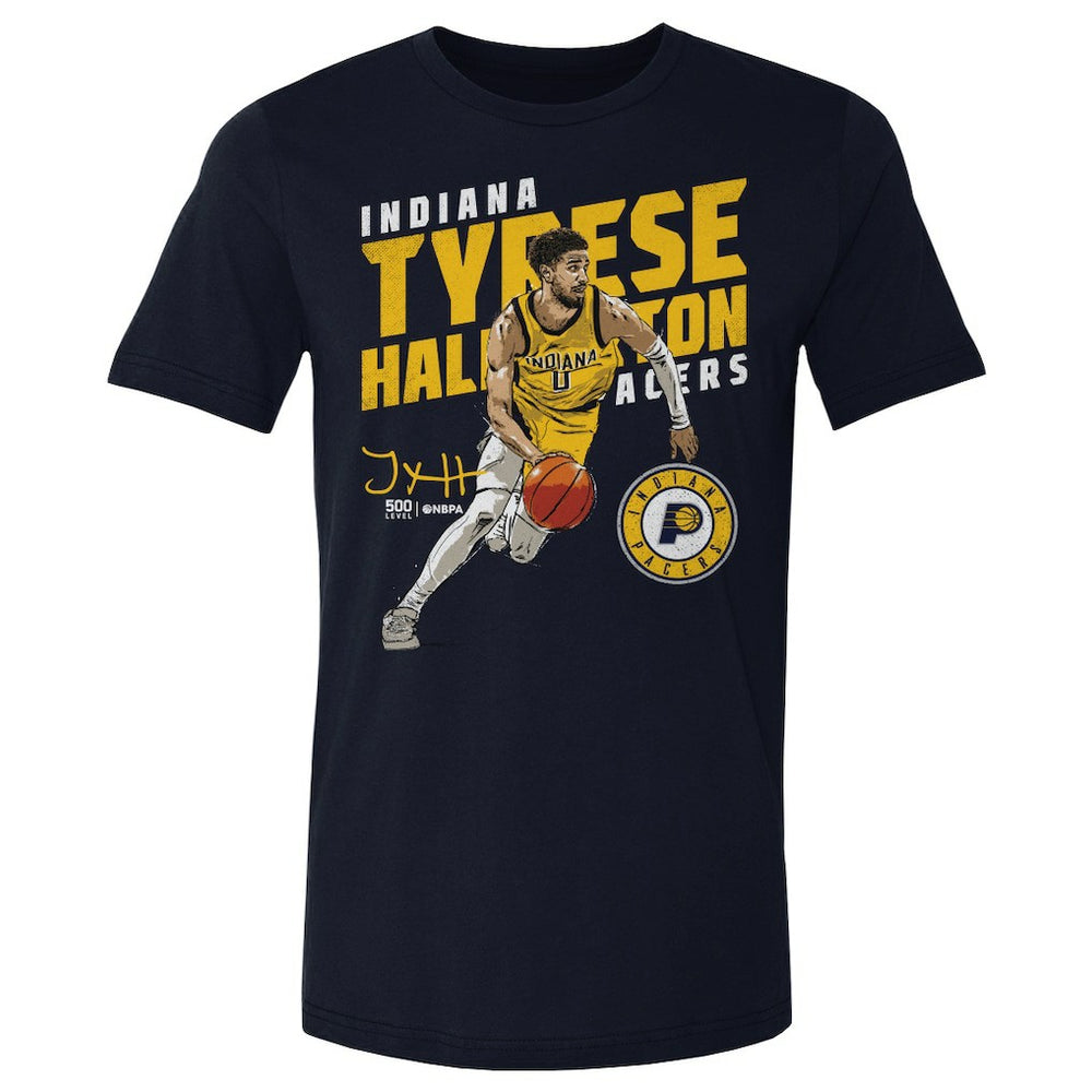 Tyrese Haliburton Indiana Pacers 500 Level Slant T-Shirt - Navy discount