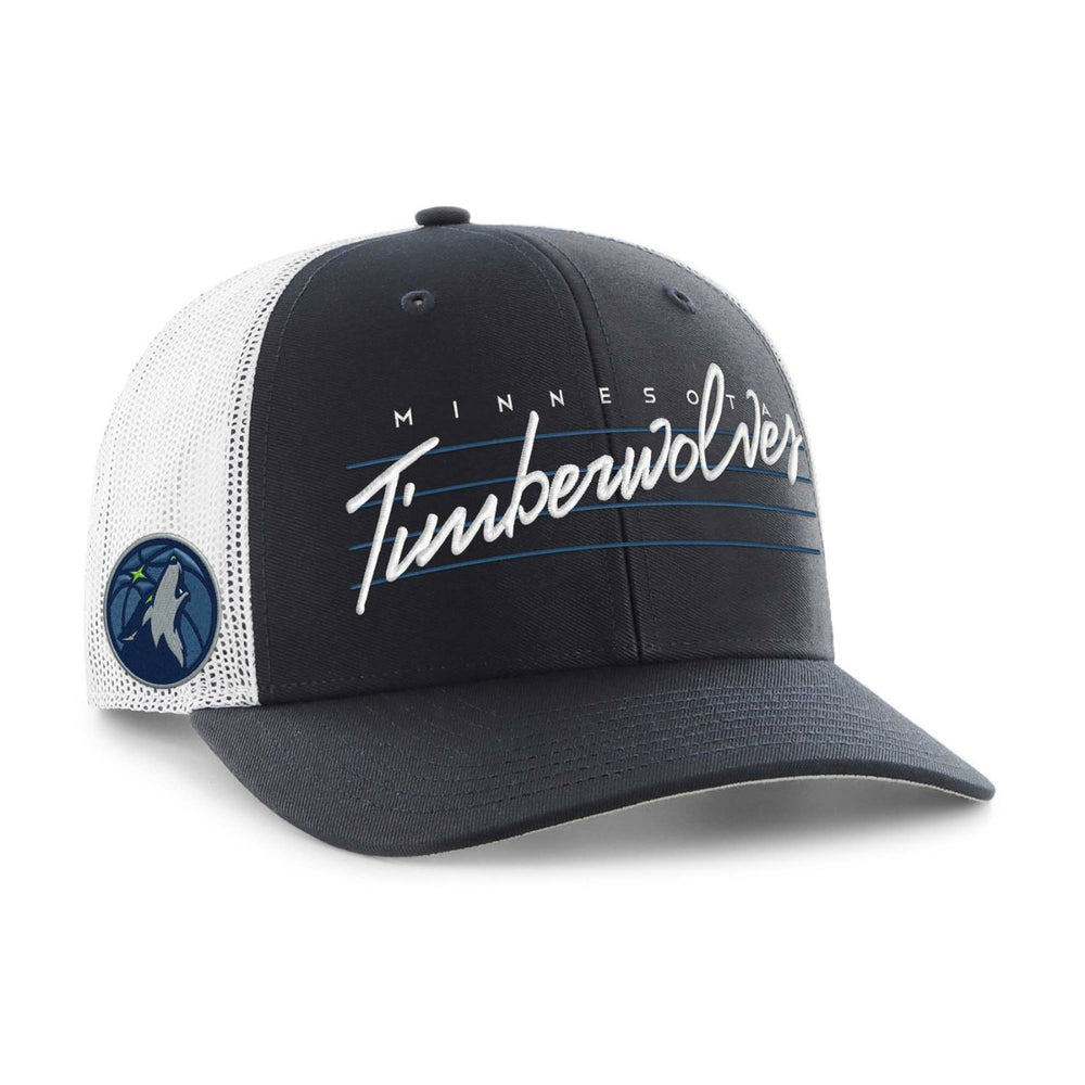 Minnesota Timberwolves '47 Downburst Trucker Adjustable Hat - Navy shop