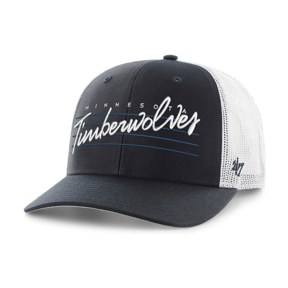 Minnesota Timberwolves '47 Downburst Trucker Adjustable Hat - Navy shop
