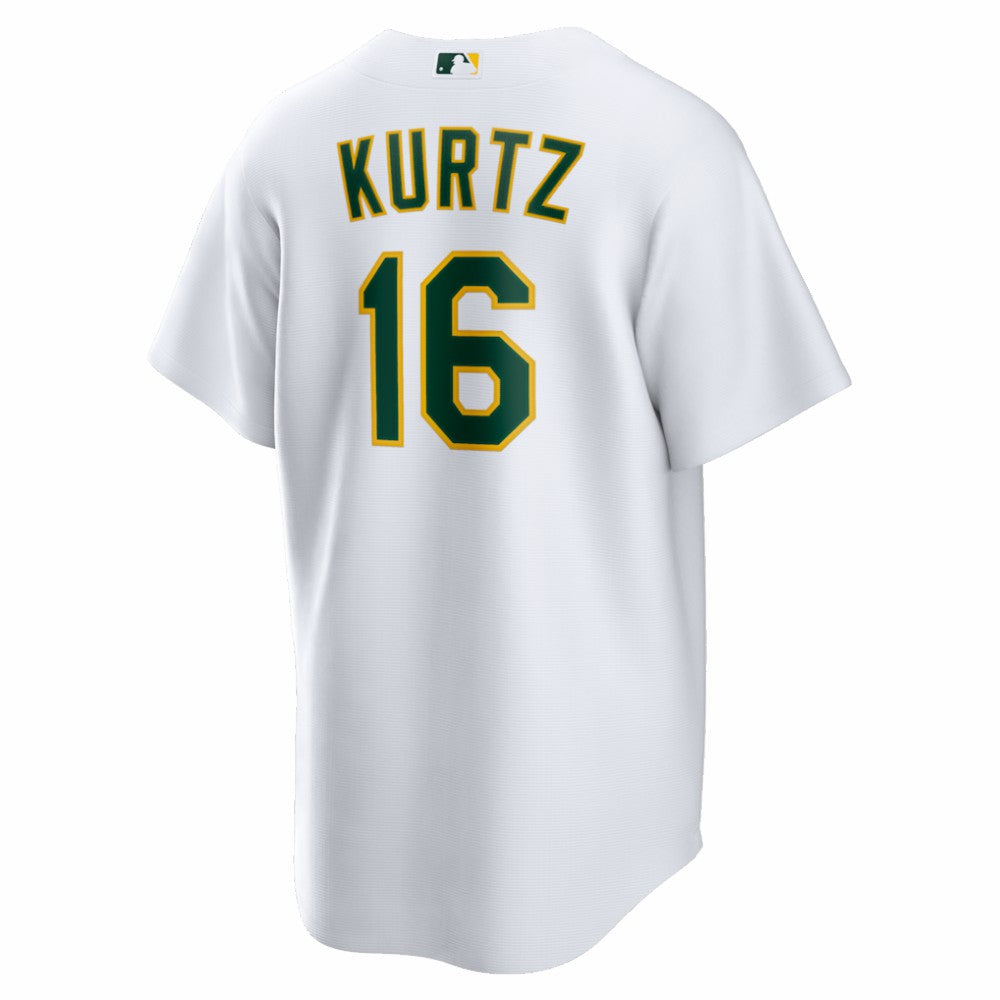 Nick Kurtz Athletics Home Replica Player Jersey White