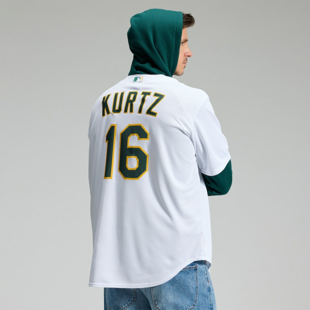 Nick Kurtz Athletics Home Replica Player Jersey White