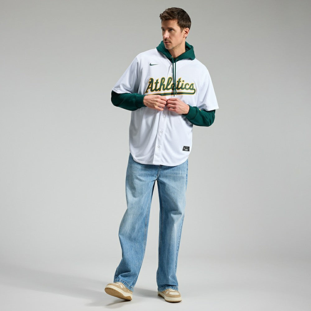 Nick Kurtz Athletics Home Replica Player Jersey White