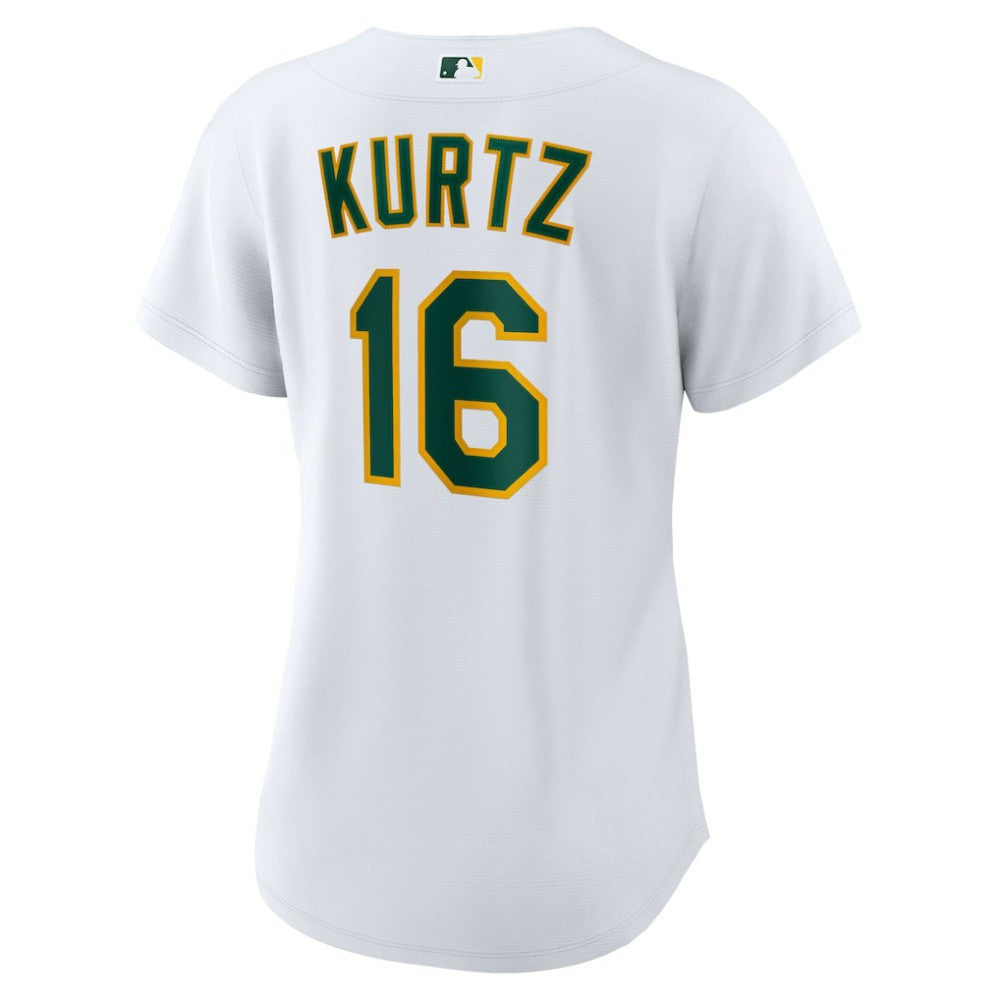 Nick Kurtz Athletics Women's Home Replica Player Jersey White