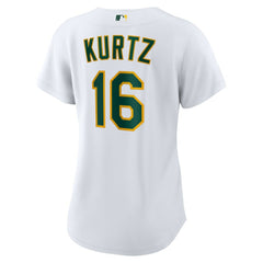 Nick Kurtz Athletics Women's Home Replica Player Jersey White