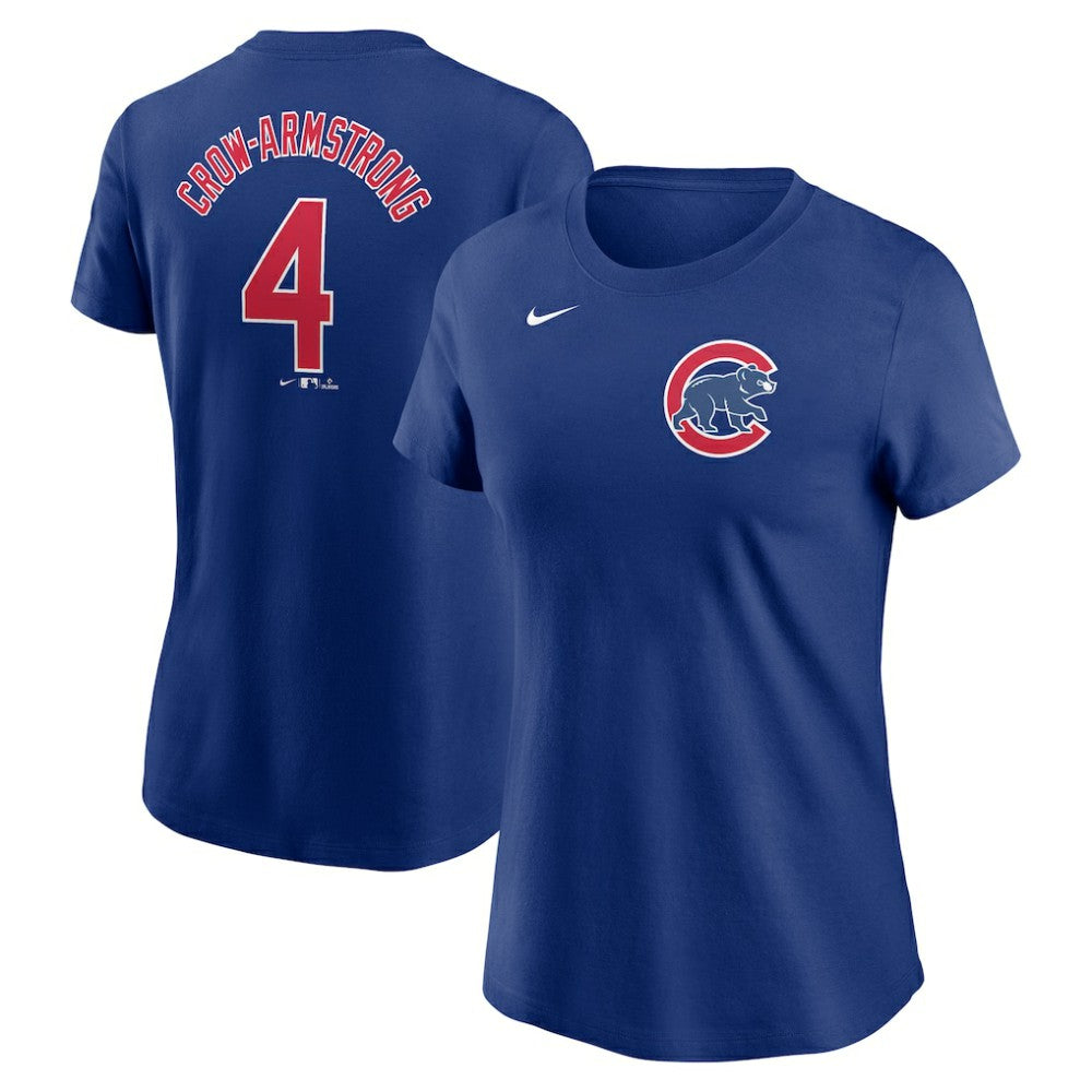 Pete Crow-Armstrong Chicago Cubs Women's Cooperstown Collection Fuse Name & Number T-Shirt Royal