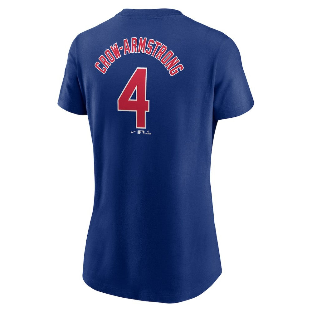 Pete Crow-Armstrong Chicago Cubs Women's Cooperstown Collection Fuse Name & Number T-Shirt Royal