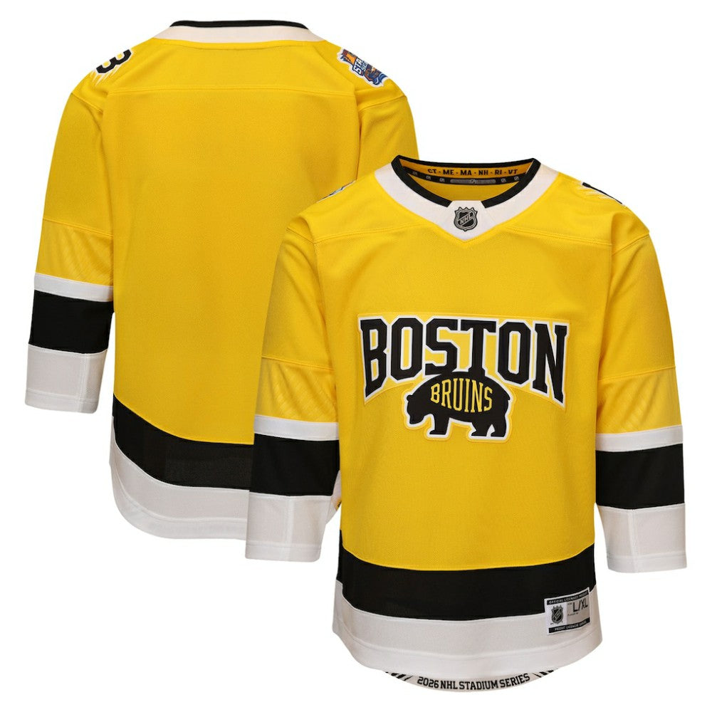 Boston Bruins Outerstuff Youth 2026 Stadium Series Premier Jersey - Gold Jerseys