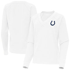 Indianapolis Colts Antigua Women's Varsity Tri-Blend V-Neck Long Sleeve T-Shirt - White for sale