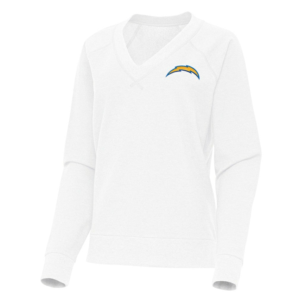 Los Angeles Chargers Antigua Women's Varsity Tri-Blend V-Neck Long Sleeve T-Shirt - White online