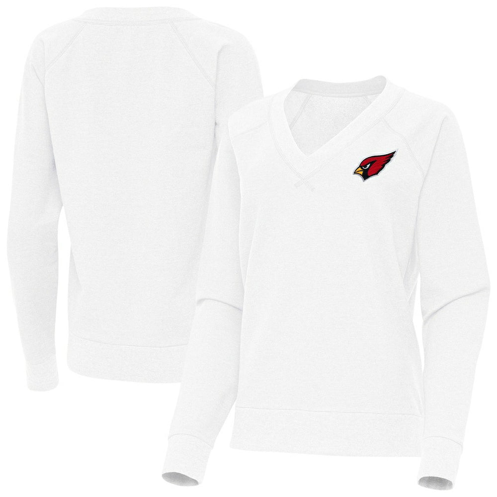 Arizona Cardinals Antigua Women's Varsity Tri-Blend V-Neck Long Sleeve T-Shirt - White sale