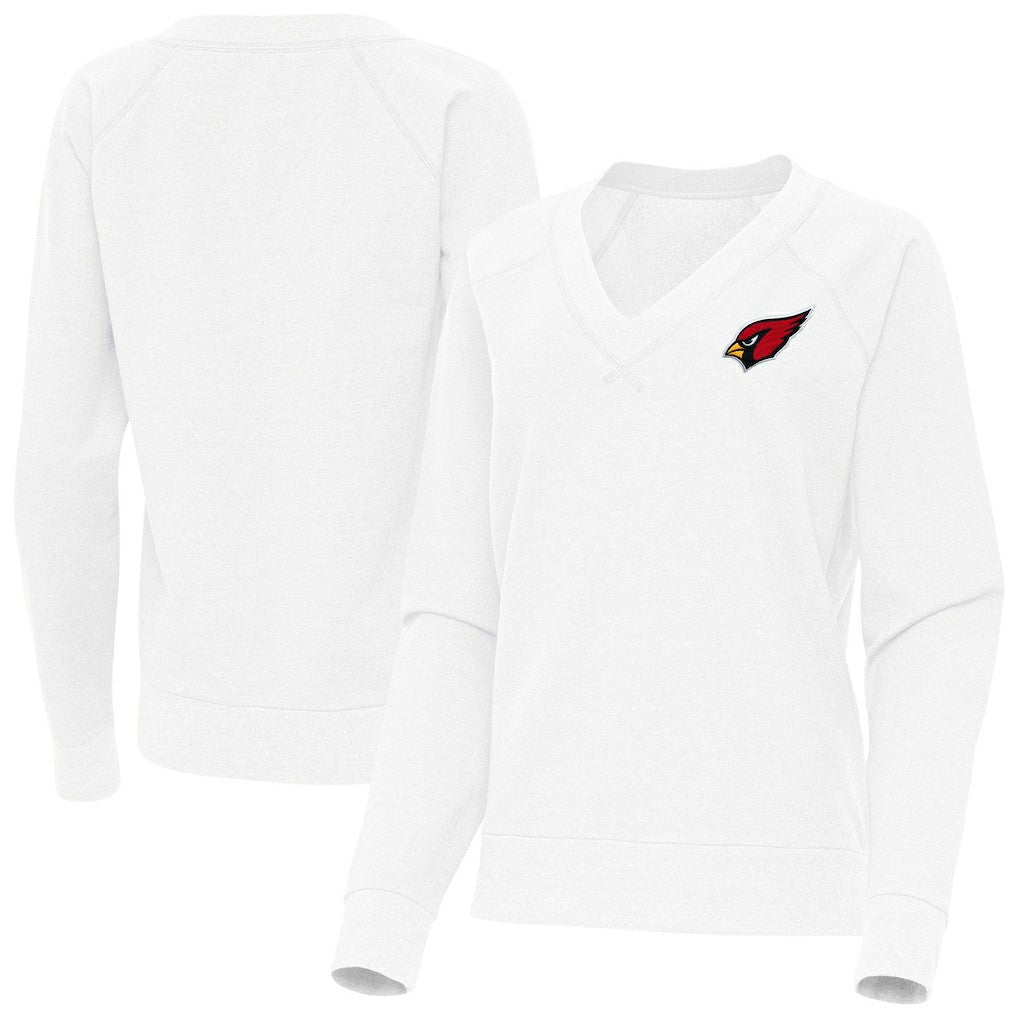 Arizona Cardinals Antigua Women's Varsity Tri-Blend V-Neck Long Sleeve T-Shirt - White sale