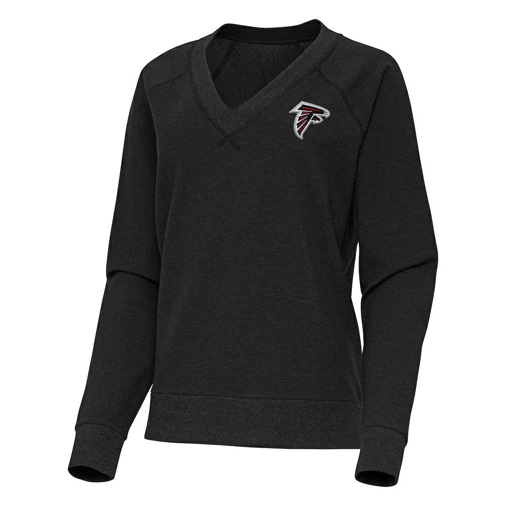 Atlanta Falcons Antigua Women's Varsity Tri-Blend V-Neck Long Sleeve T-Shirt - Heather Black online