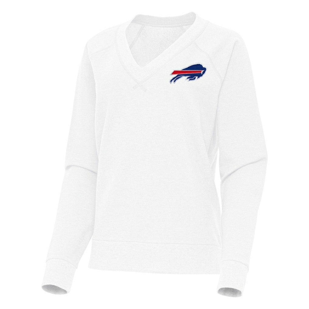 Buffalo Bills Antigua Women's Varsity Tri-Blend V-Neck Long Sleeve T-Shirt - White for sale