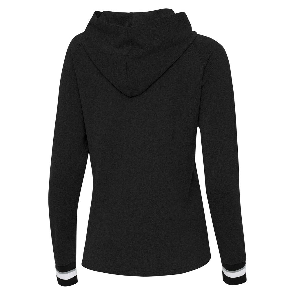 Las Vegas Raiders Antigua Women's Trek Raglan Pullover Hoodie - Black sale