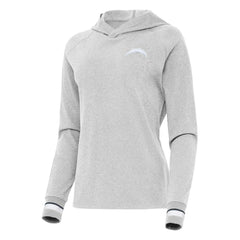 Los Angeles Chargers Antigua Women's Trek Raglan Pullover Hoodie - Heather Gray outlet