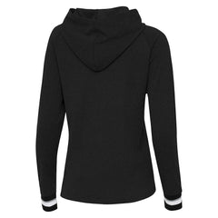 New Orleans Saints Antigua Women's Trek Raglan Pullover Hoodie - Black discount