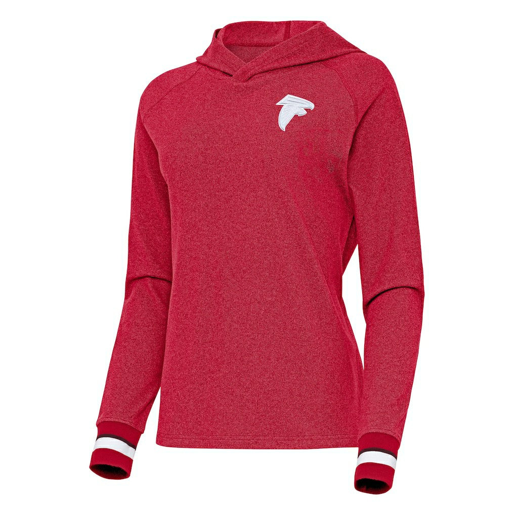 Atlanta Falcons Antigua Women's Trek Raglan Pullover Hoodie - Red online