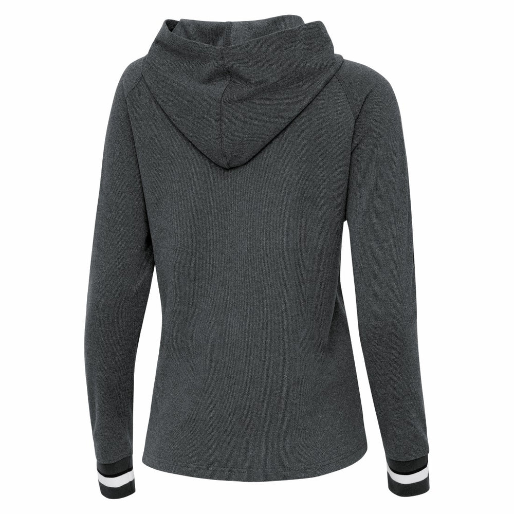 Detroit Lions Antigua Women's Trek Raglan Pullover Hoodie - Heather Charcoal cheap