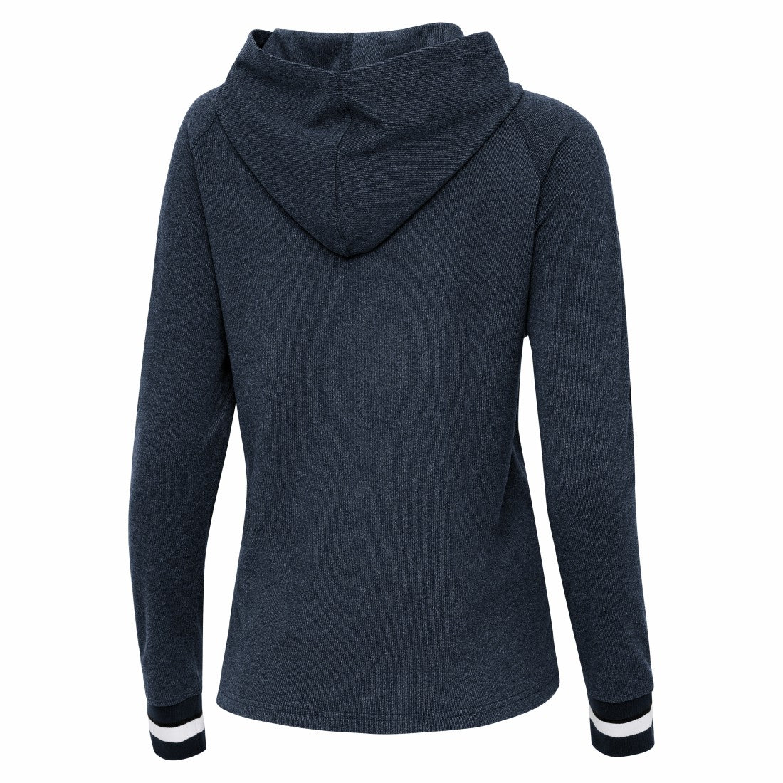 Houston Texans Antigua Women's Trek Raglan Pullover Hoodie - Heather Navy for sale