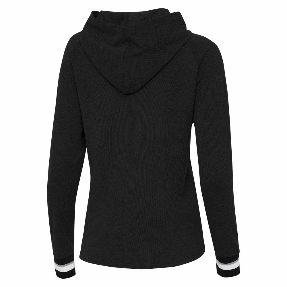 Green Bay Packers Antigua Women's Trek Raglan Pullover Hoodie - Black for sale