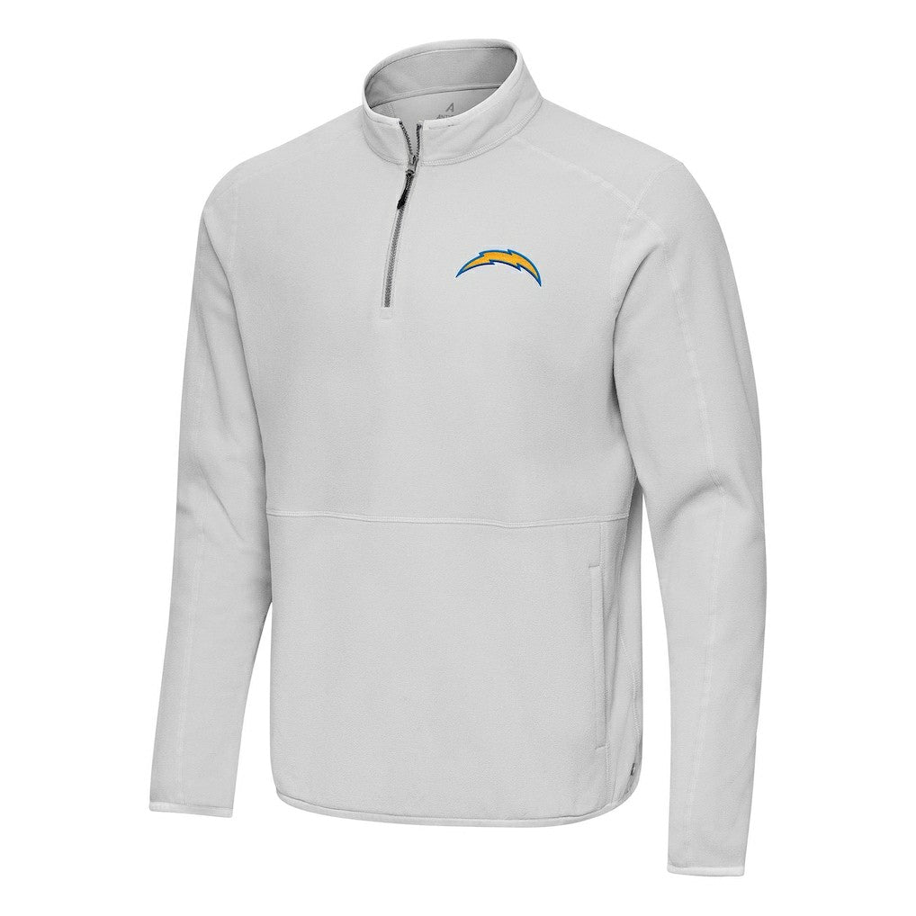 Los Angeles Chargers Antigua Step Up Quarter-Zip Pullover - Gray on sale