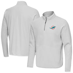 Miami Dolphins Antigua Step Up Quarter-Zip Pullover - Gray cheap