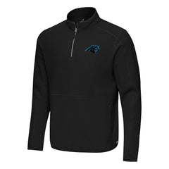 Carolina Panthers Antigua Step Up Quarter-Zip Pullover - Black discount