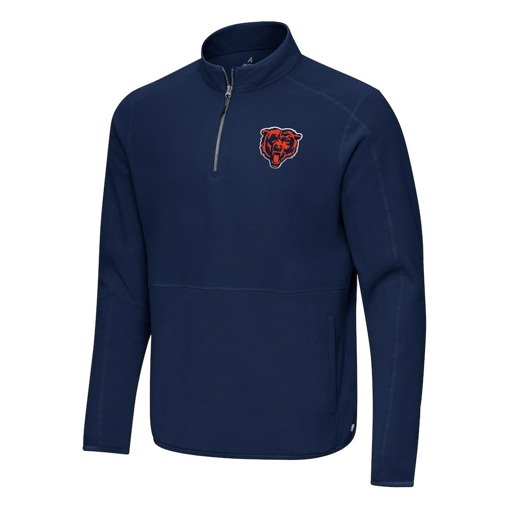 Chicago Bears Antigua Step Up Quarter-Zip Pullover - Navy for sale