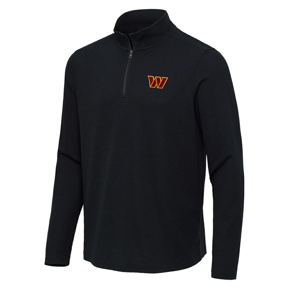 Washington Commanders Antigua Sync Tri-Blend Quarter-Zip Pullover - Heather Black cheap