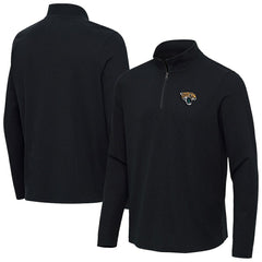 Jacksonville Jaguars Antigua Sync Tri-Blend Quarter-Zip Pullover - Heather Black cheap