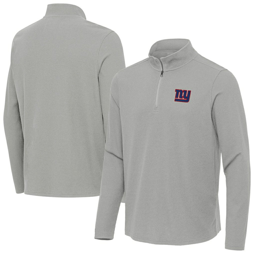 New York Giants Antigua Sync Tri-Blend Quarter-Zip Pullover - Heather Gray online