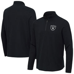 Las Vegas Raiders Antigua Sync Tri-Blend Quarter-Zip Pullover - Heather Black online