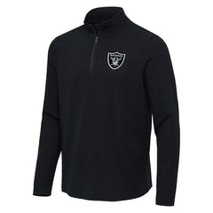Las Vegas Raiders Antigua Sync Tri-Blend Quarter-Zip Pullover - Heather Black online