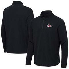 Kansas City Chiefs Antigua Sync Tri-Blend Quarter-Zip Pullover - Heather Black cheap