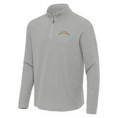 Los Angeles Chargers Antigua Sync Tri-Blend Quarter-Zip Pullover - Heather Gray on sale