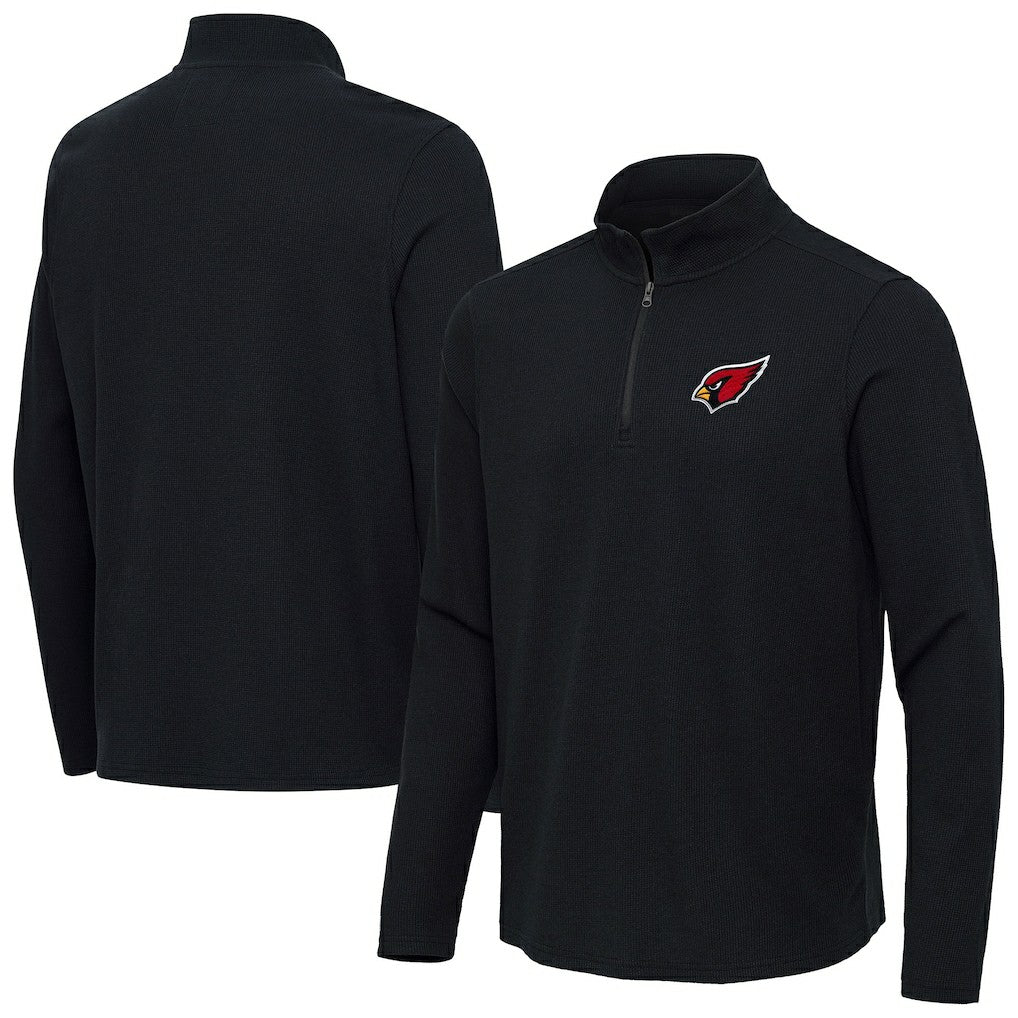 Arizona Cardinals Antigua Sync Tri-Blend Quarter-Zip Pullover - Heather Black outlet