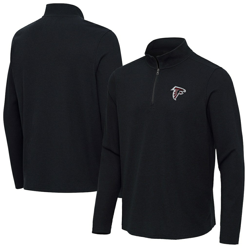 Atlanta Falcons Antigua Sync Tri-Blend Quarter-Zip Pullover - Heather Black discount