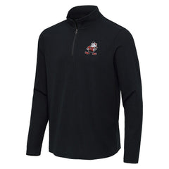 Cleveland Browns Antigua Throwback Sync Tri-Blend Quarter-Zip Pullover - Heather Black cheap