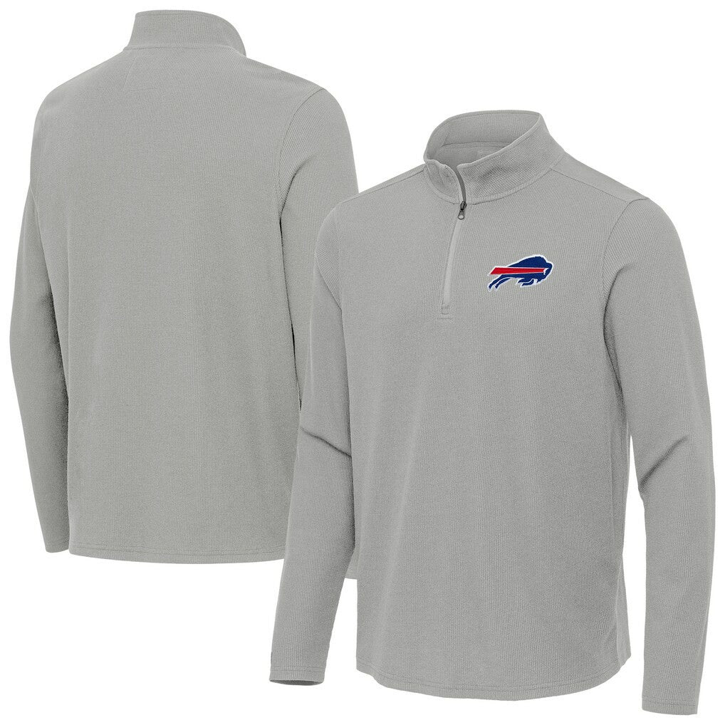 Buffalo Bills Antigua Sync Tri-Blend Quarter-Zip Pullover - Heather Gray cheap