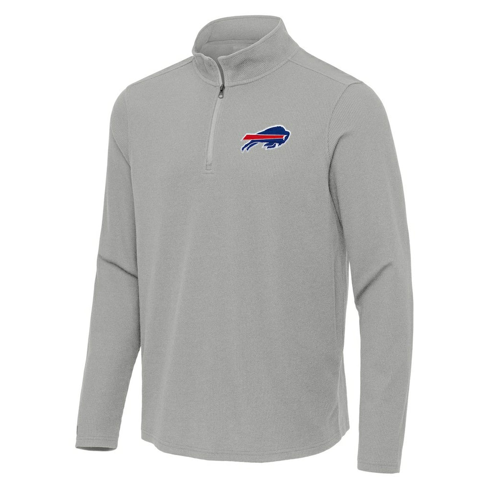 Buffalo Bills Antigua Sync Tri-Blend Quarter-Zip Pullover - Heather Gray cheap