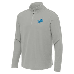 Detroit Lions Antigua Sync Tri-Blend Quarter-Zip Pullover - Heather Gray for sale