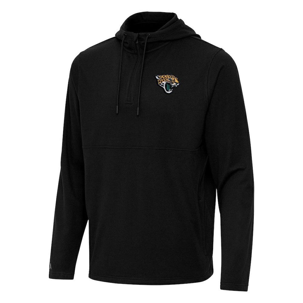 Jacksonville Jaguars Antigua Connected Quarter-Zip Pullover Hoodie - Black discount