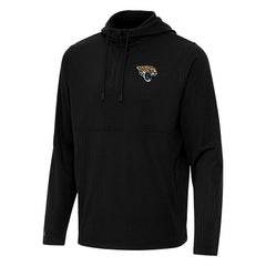 Jacksonville Jaguars Antigua Connected Quarter-Zip Pullover Hoodie - Black discount