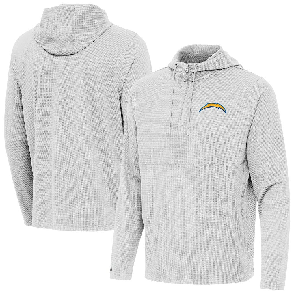 Los Angeles Chargers Antigua Connected Quarter-Zip Pullover Hoodie - Gray sale