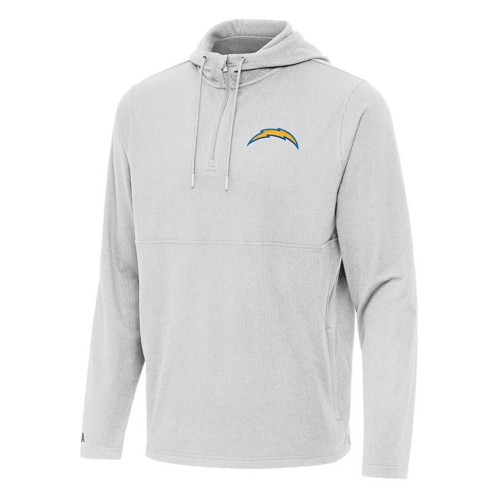 Los Angeles Chargers Antigua Connected Quarter-Zip Pullover Hoodie - Gray sale