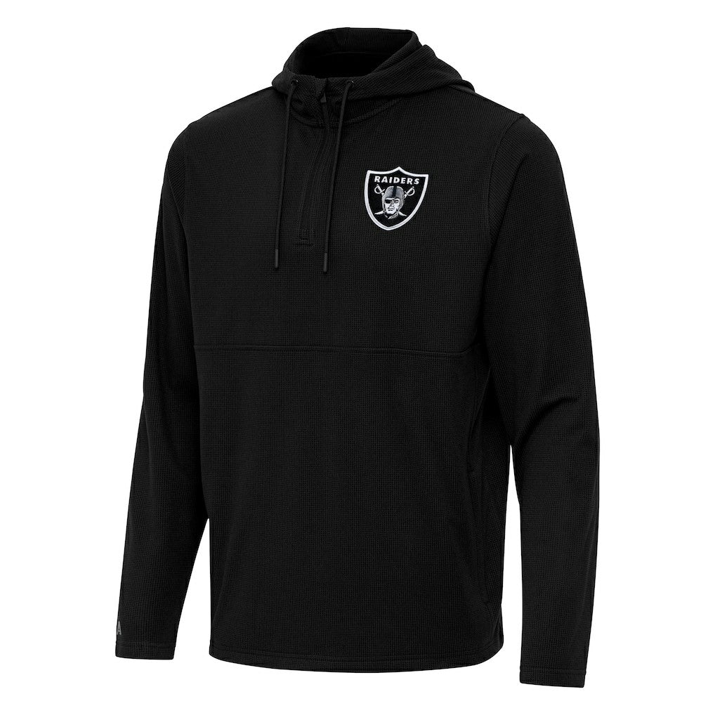 Las Vegas Raiders Antigua Connected Quarter-Zip Pullover Hoodie - Black cheap