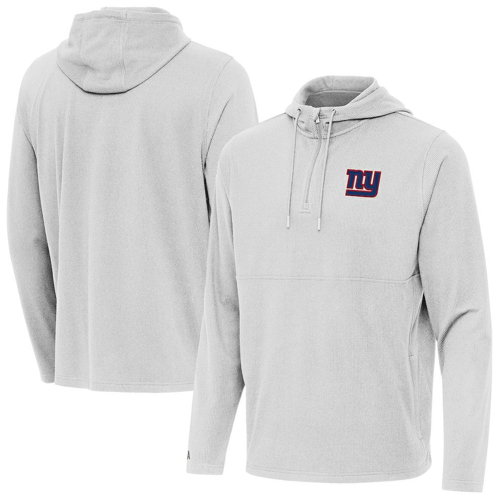 New York Giants Antigua Connected Quarter-Zip Pullover Hoodie - Gray for sale